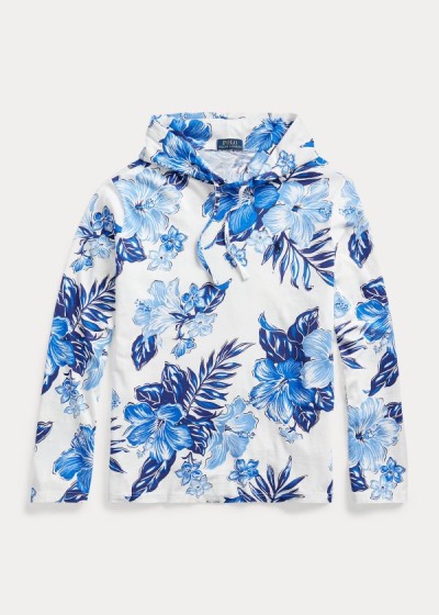 Men's Polo Ralph Lauren Floral Cotton Hooded T Shirts | 156284DWA